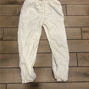 Vintage Sergio Tacchini White Nylon Track Pants Warm Up Joggers Y2K 90s Size 10